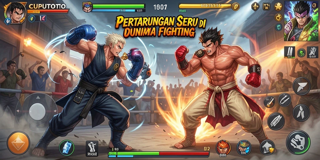 Gameplay CUPUTOTO yang mendebarkan dalam pertarungan yang intens.