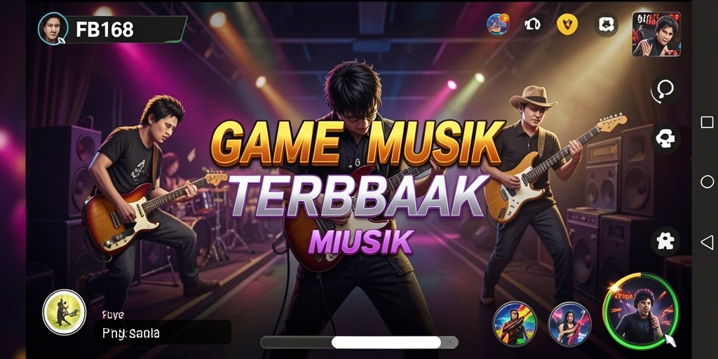 Screenshot FB168 menampilkan gameplay yang seru dan mengasyikkan dalam musik.