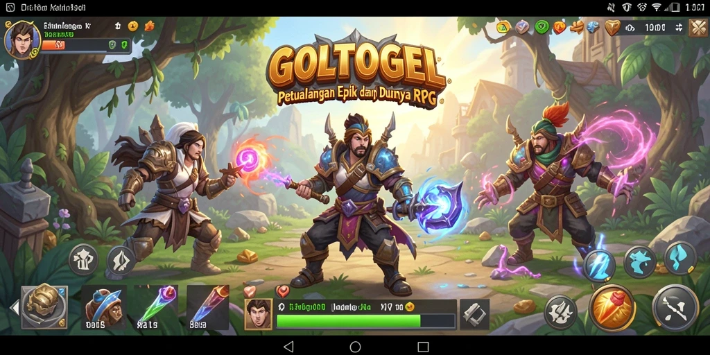 Tampilan gameplay <strong>GOLTOGEL</strong> yang penuh aksi dan karakter yang menawan.
