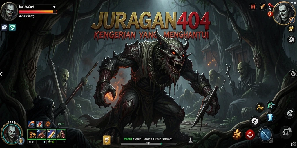 Gameplay JURAGAN404 yang penuh ketegangan dan elemen horor.
