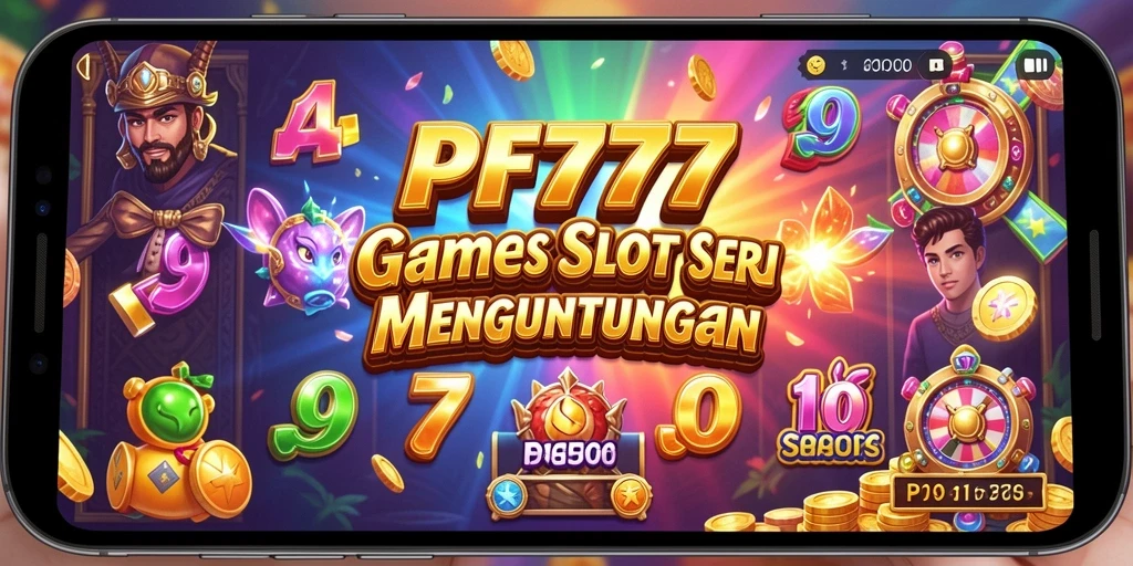 Gameplay seru PF777 menampilkan slot yang berwarna-warni dan penuh akan hadiah.