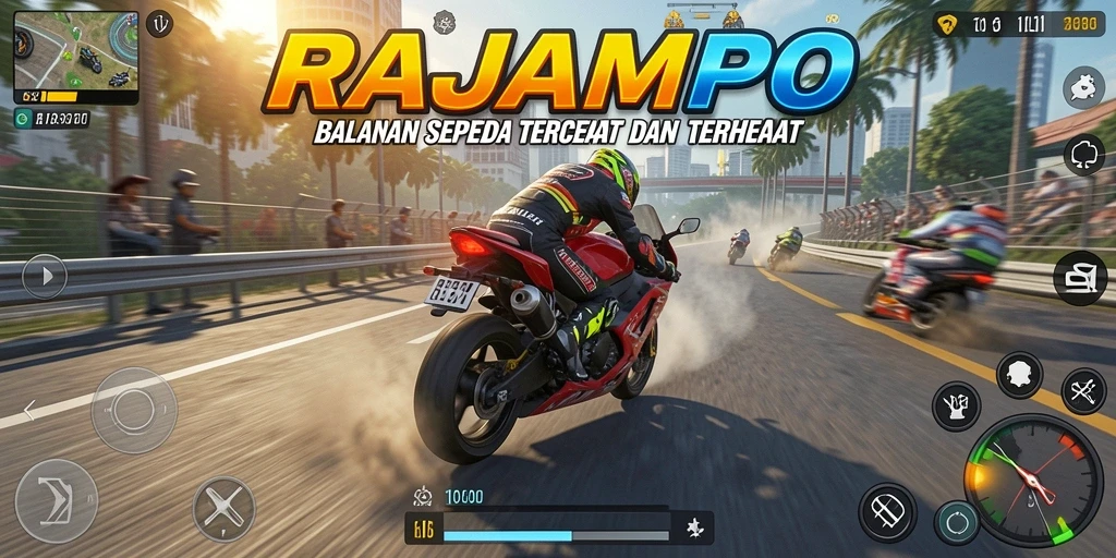 Tampilan gameplay RAJAMPO yang mendebarkan dan memukau.