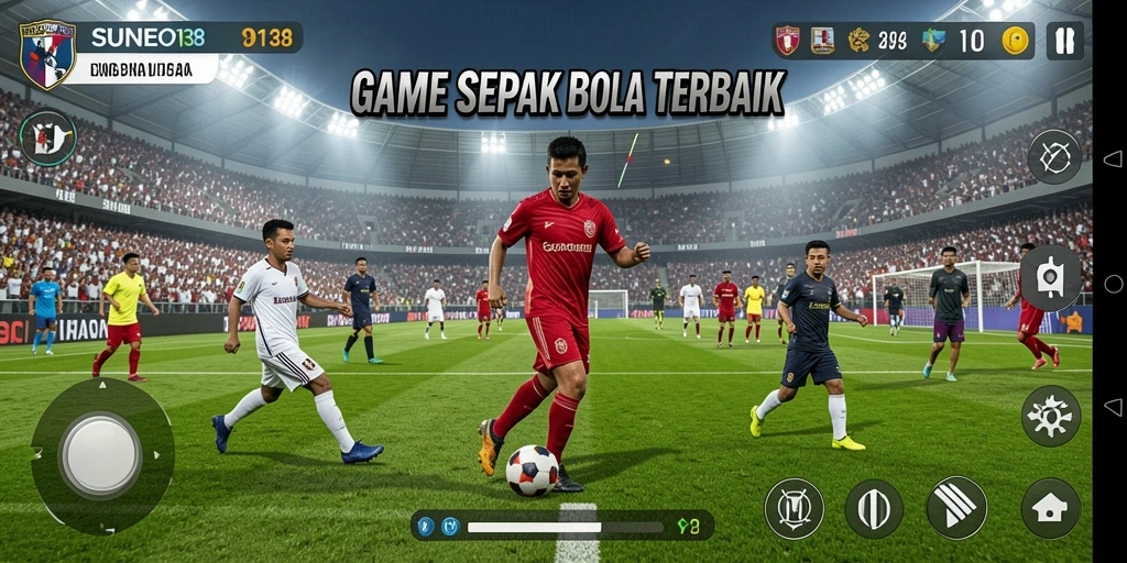 Screenshot utama SUNEO138 menampilkan serunya pertandingan sepak bola.