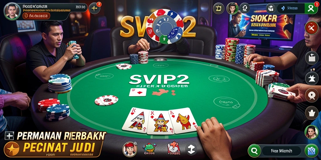 Tampilan gameplay SVIP2 yang menampilkan keseruan bermain Poker.